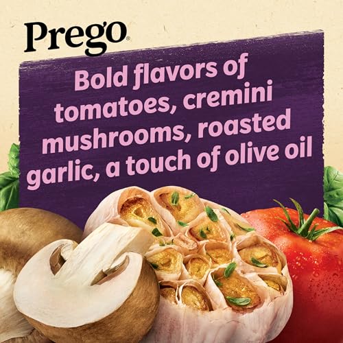 Image of Prego Cremini Pomodoro With Roasted Garlic Pasta Sauce, 23.5 OZ Jar (Pack of 6)