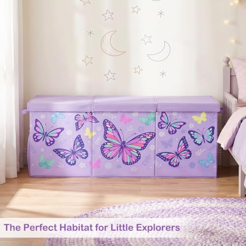 Image of Toy Box with Adjustable Divider Large Toy Chest Storage for Nursery Kidroom