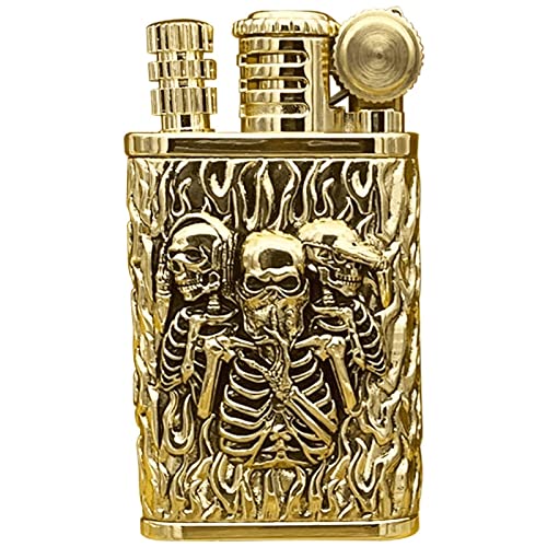 Skull Design Vintage Reusable Lighter