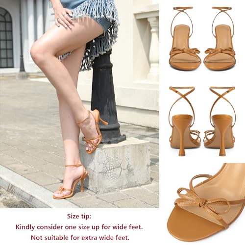 Image of iiimmu Women's Bow Heels 4 IN Stiletto Heeled Sandals for Women