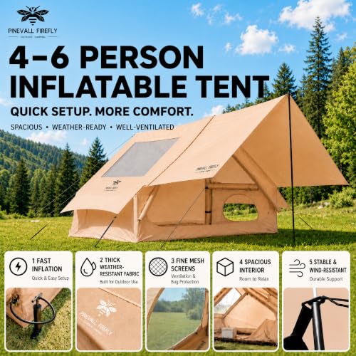 Carpa Inflable para Camping PINEVALL FIREFLY para 4 Personas Color Khaki miniatura 2