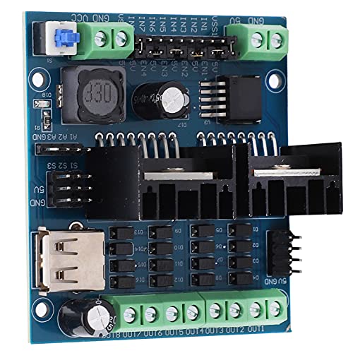 Módulo de Controlador L298N, Placa de Conducción Automática Inteligente de 4 Canales, Módulo de Conductor del Automóvil