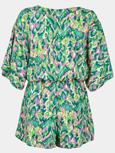 CUPSHE Women's Summer Romper Lace Up Printed Half Sleeves Casual Wide leg Vacation Outfit Mini One Piece Jumpsuit4