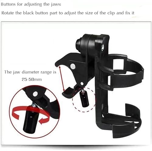 Miniatura 5 de Portavasos para scooter, soporte para botella de bicicleta con rotación de 360 grados, accesorios antideslizantes de desmontaje rápido, soporte para