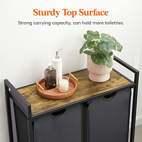 Lifewit Laundry Hamper, 95L 2 Section Pull Out Clothes Hampers For Laundry With Large Top Shelf And 2 Removable Bags & Handles, Laundry Basket Sorter For Laundry Room Bedroom Bathroom And Dorm, Black #TOP5