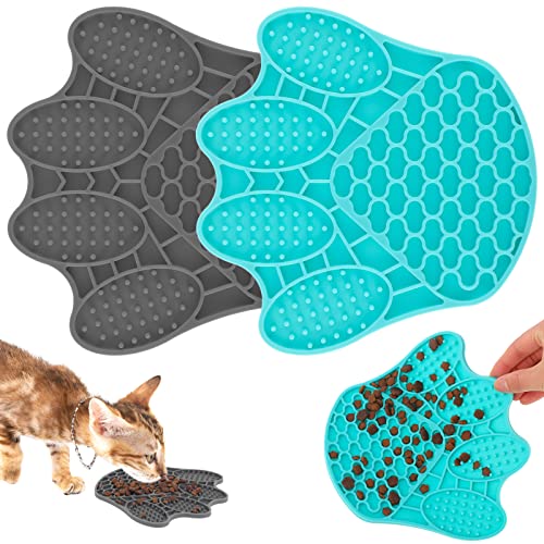 OHMO Schleckmatte Für Hunde & Katzen - 2 Stück Silikon Leckmatten Für Langsames Fressen