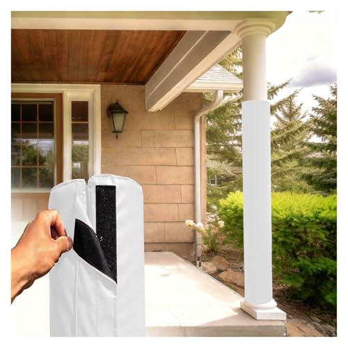 LZMZMQ Porch Column Wrap Padding Round, Self Adhesive Basement Pole Pad for Kids Protection, 2