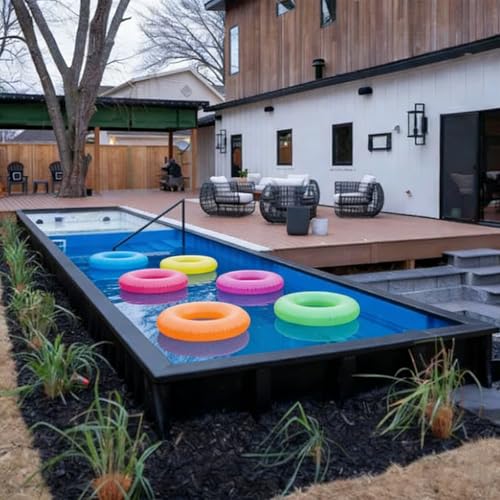 Piscina de fácil instalación sobre el suelo, con marco de acero, piscina familiar para exteriores – Piscina modular en el patio trasero