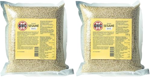 ITA-SAN Semilas tostadas de sésamo blanco - 1 x 500 g (Paquete de 2)