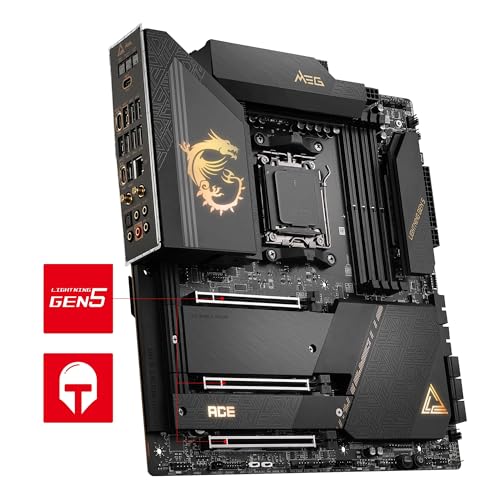 MEG X670E ACE Scheda madre, E-ATX - supporta i processori AMD Ryzen 7000 Series, AM5-22 Duet Rail 90A Power Stage, DDR5 Memory Boost 6666+MHz/OC, 3 x PCIe 5.0 x16, M.2 Gen5, 10G LAN, Wi-Fi 6E - Scheda madre - Immagine 4