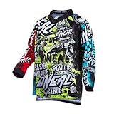 O'NEAL | Motocross-Shirt langarm | Kinder | MX MTB Mountainbike | Leichtes Material, ergonomischer Slim Fit Schnitt für perfekte Passform | Element Youth Jersey Wild V.22 | Multi | L