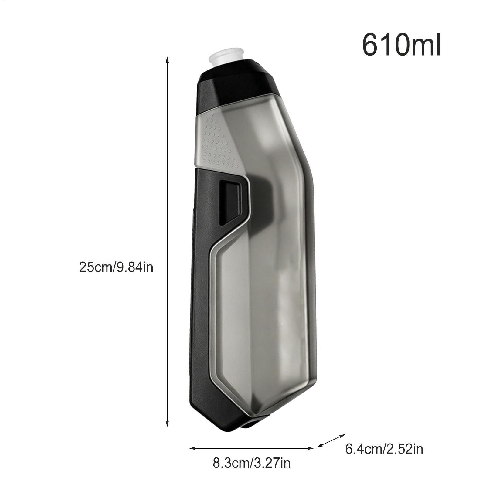 Wasserflasche für Fahrrad, 610 ml, universeller Silikon-Ausgießer mit