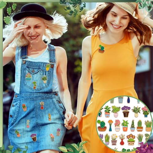 Image of Landical 30 /60 Pcs Cute Enamel Pins Bulk Plant Flower Animal Halloween Gothic Fall Pumpkin Cartoon Lapel Pin Brooches Jewelry Gift for Backpack Clothes Hats Accessories