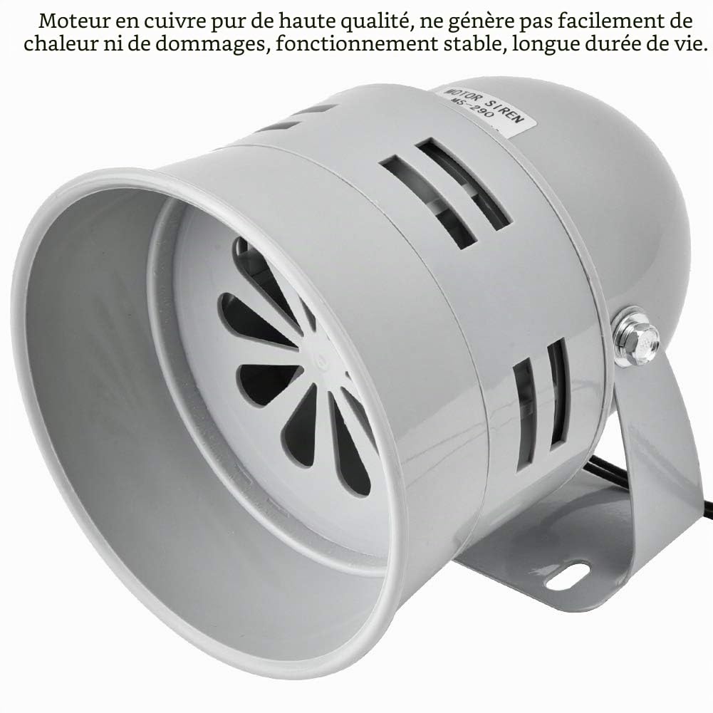 Sonew 120 DB Alarme Moteur, sirène de prévention de sécurité d'alarme de klaxon d'alarme électrique Industrielle Industrielle de 40W, système de sécurité Domestique(AC220V)