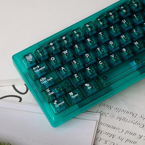 Sumgsn 114 Keys Transparent Keycap Set Cover