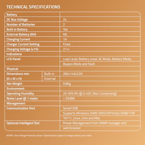 Image of Artis 1KVA Online High Frequency Pure Sine Wave UPS. 2x9Ah Built in Batteries (BIB), LCD Display, Overload Protection(OVPD). 3 Output sockets. Generator Compatible. BIS Certified Online UPS