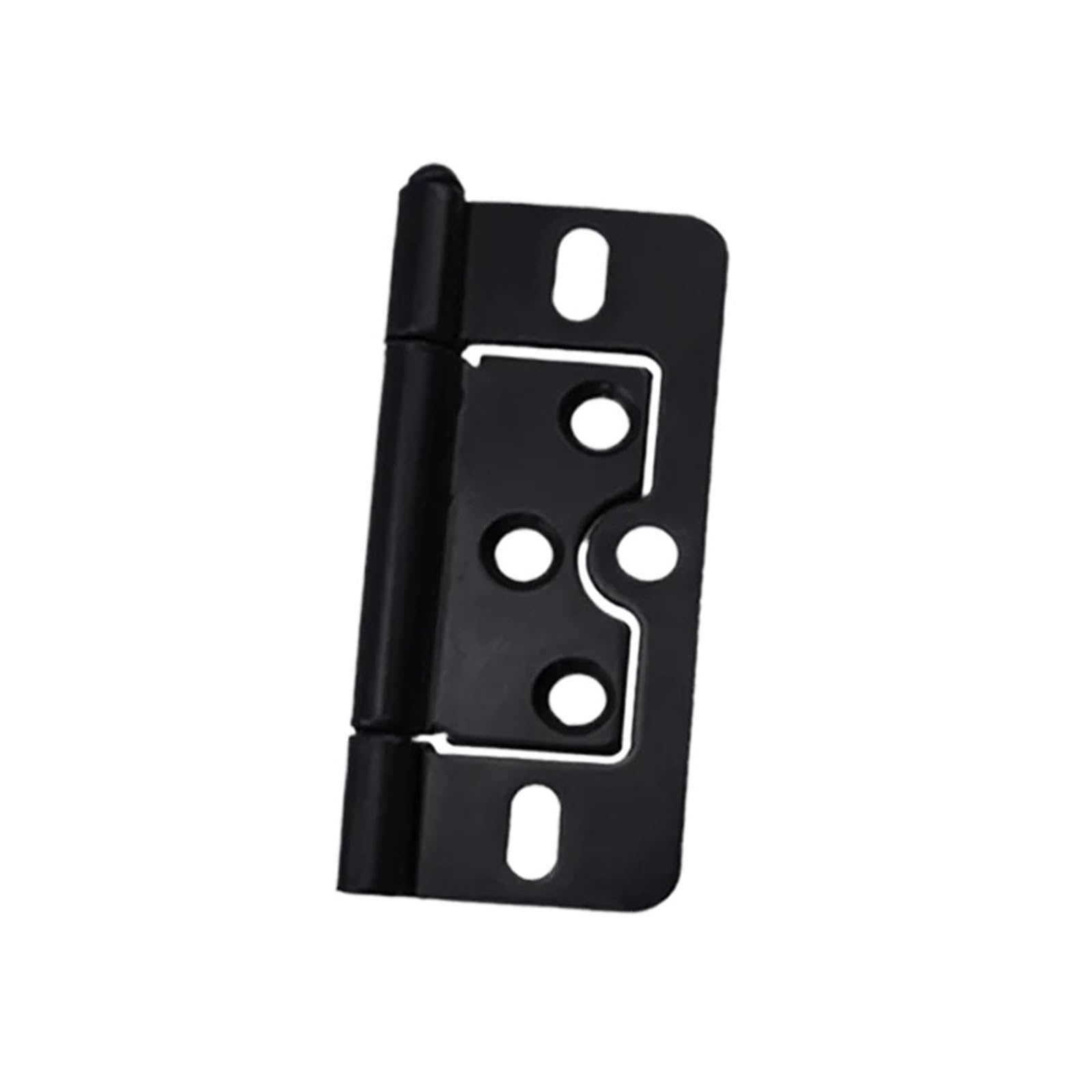4pc Iron Flush Door Hinges for Cupboard Wardrobe Cabinet Louvre Doors Female Hinge for Door(Black)