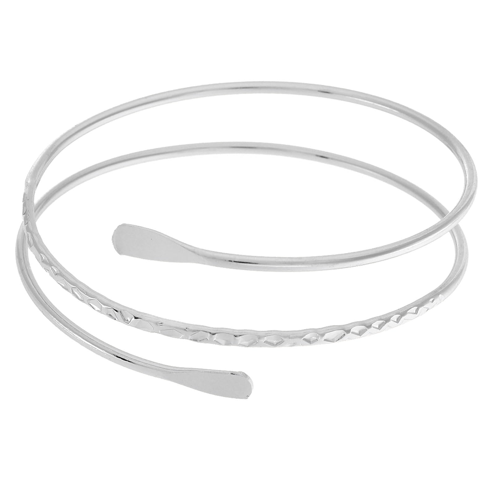 SSKHE Fashion Open Arm Cuff Bracelet, Women Spiral Bracelet, Minimalist Jewelry for Bangle