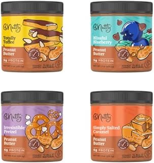 BNutty Best Sellers Peanut Butter - Assorted Flavors - Gluten Free - Natural Peanut Butter - Made in USA - 9oz Jars - 4 Pack
