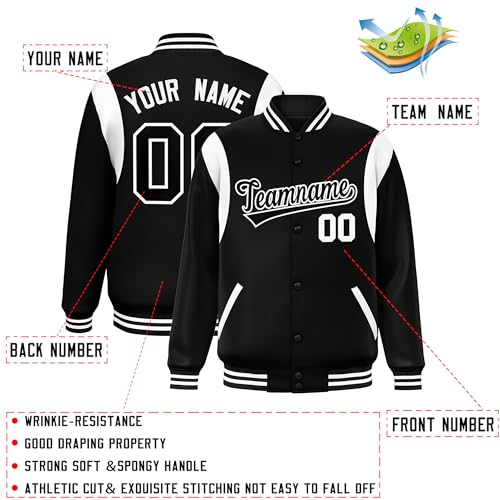 Custom Varsity Jacket Casual Letterman Baseball Bomber Jacket Personalized Name Number for Men Women Kids3