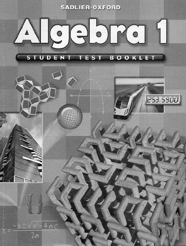 Student Test Booklet: Algebra 1 Grade 8