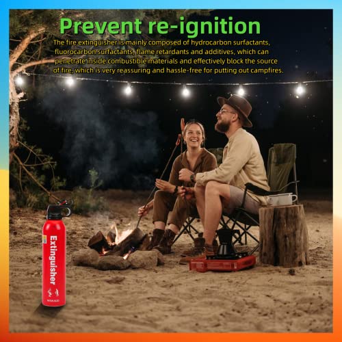 Fire extinguisher, 2-pack, for ABCEF type fires, prevent re-ignition, car fire extinguisher, material fires, liquids, electrically charged materials, edible oil and other fire nemesis.