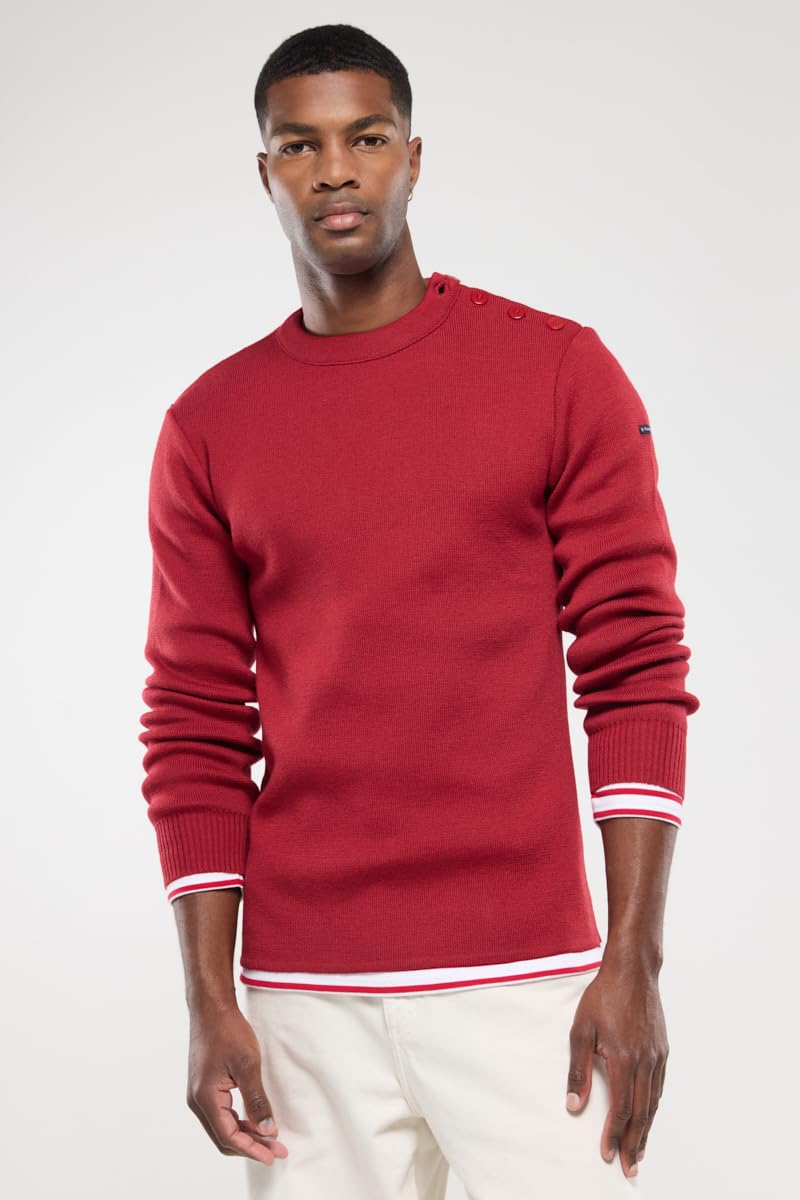 Armor Lux Pull Marin uni en Laine FOUESNANT