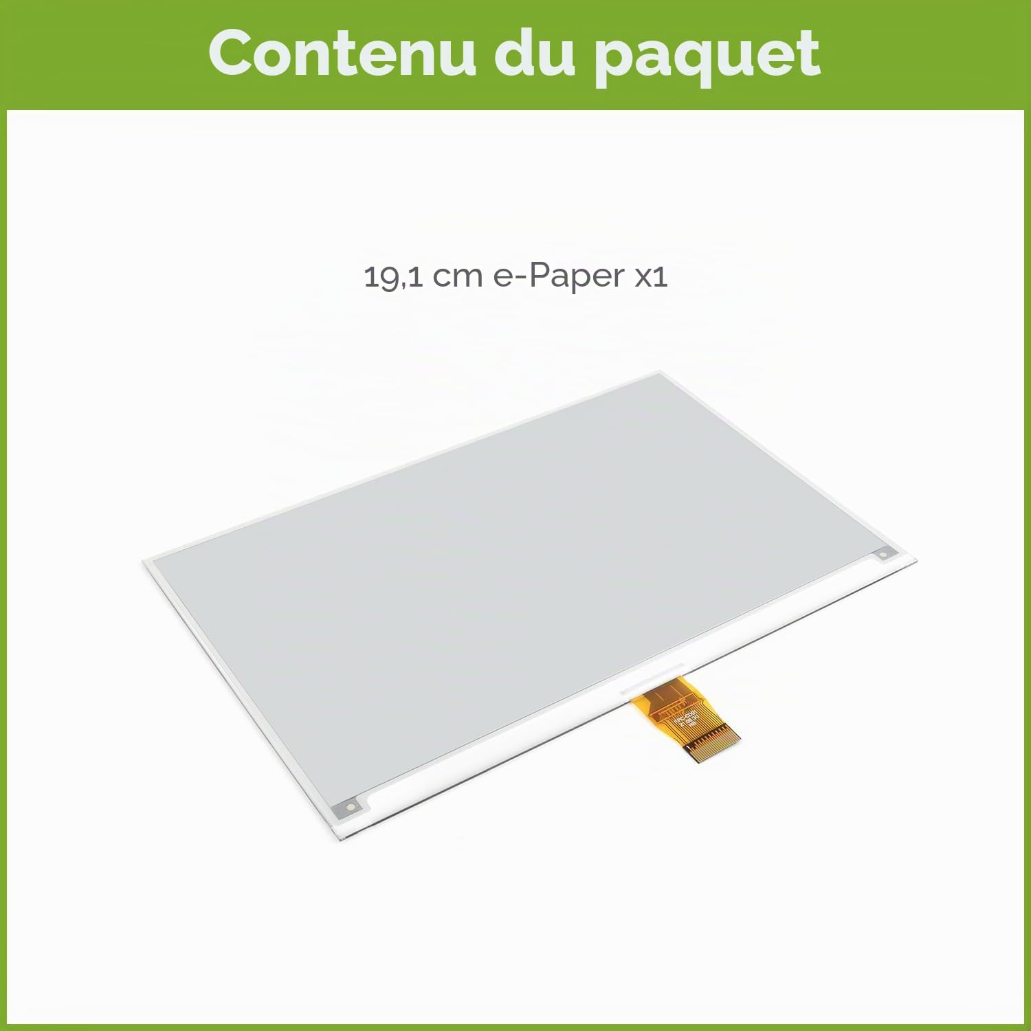 Waveshare 7.5 inch E-Paper Raw Display Panel V2 800x480 Resolution 3.3V E-Ink Electronic Paper Screen Without PCB with Embedded Controller,Communicating Via SPI Interface
