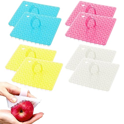 8 PCS Multifunctional Vegetable Brush, Silicone Fruit and Vegetable Cleaning