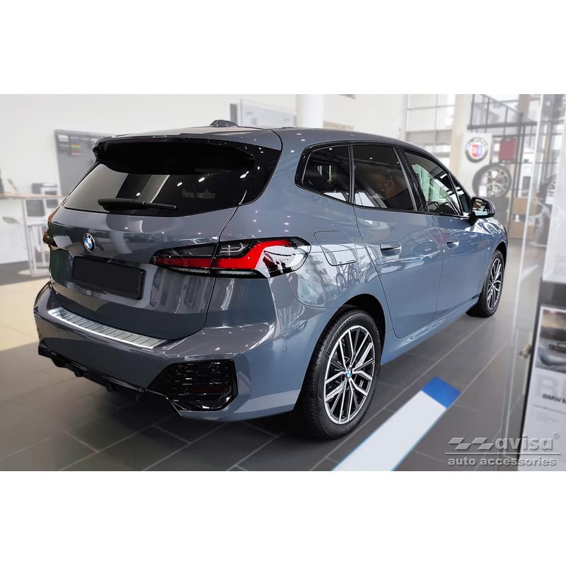 Avisa Protector del Parachoques Trasero Inoxidable Compatible con BMW Serie 2 Active Tourer U06 2021- 'Ribs'