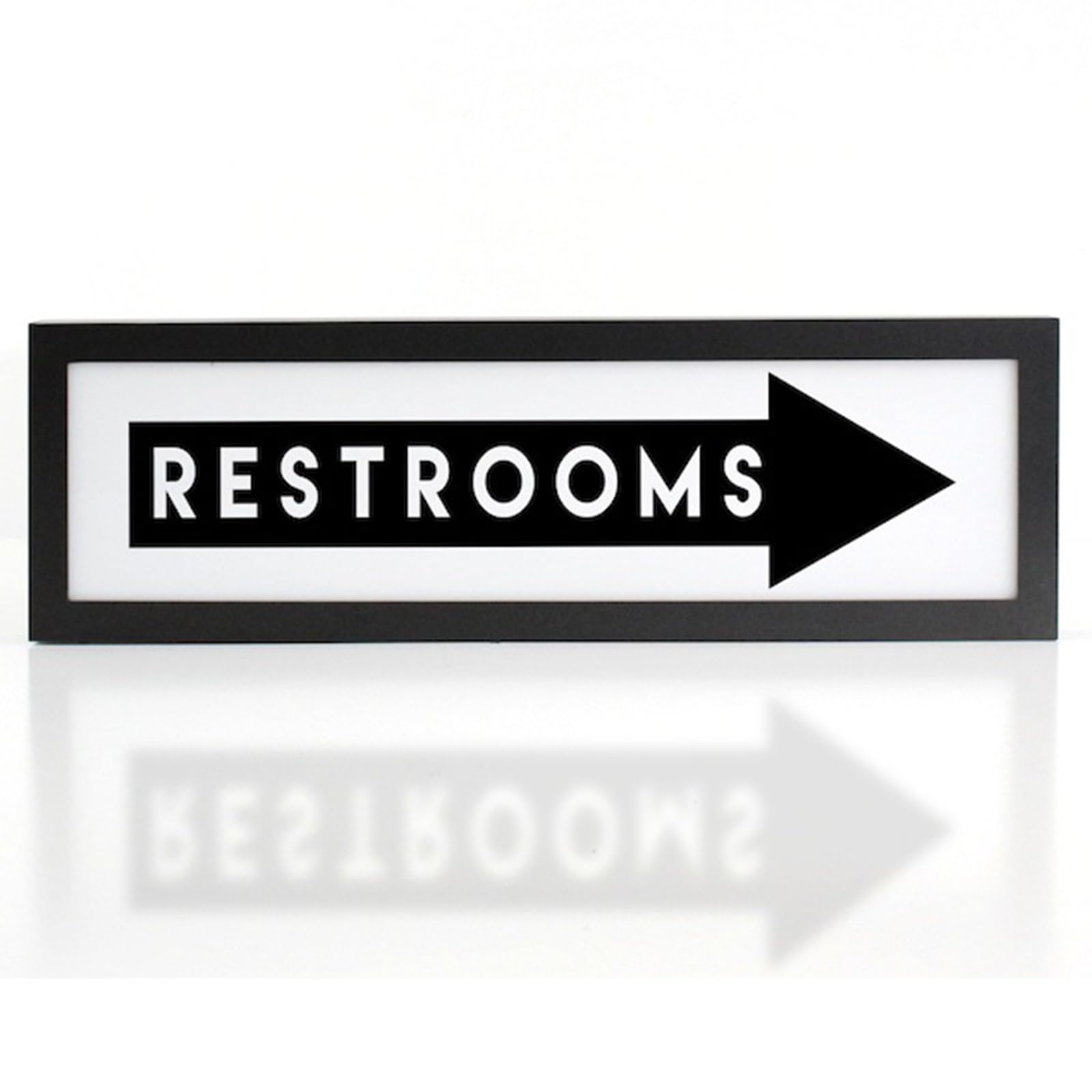 vrfvsdasAAS LED restroom sign, Multi-Color Dimming, with Remote Control, for Washroom Entrance Wall Decoration, 40x15cm