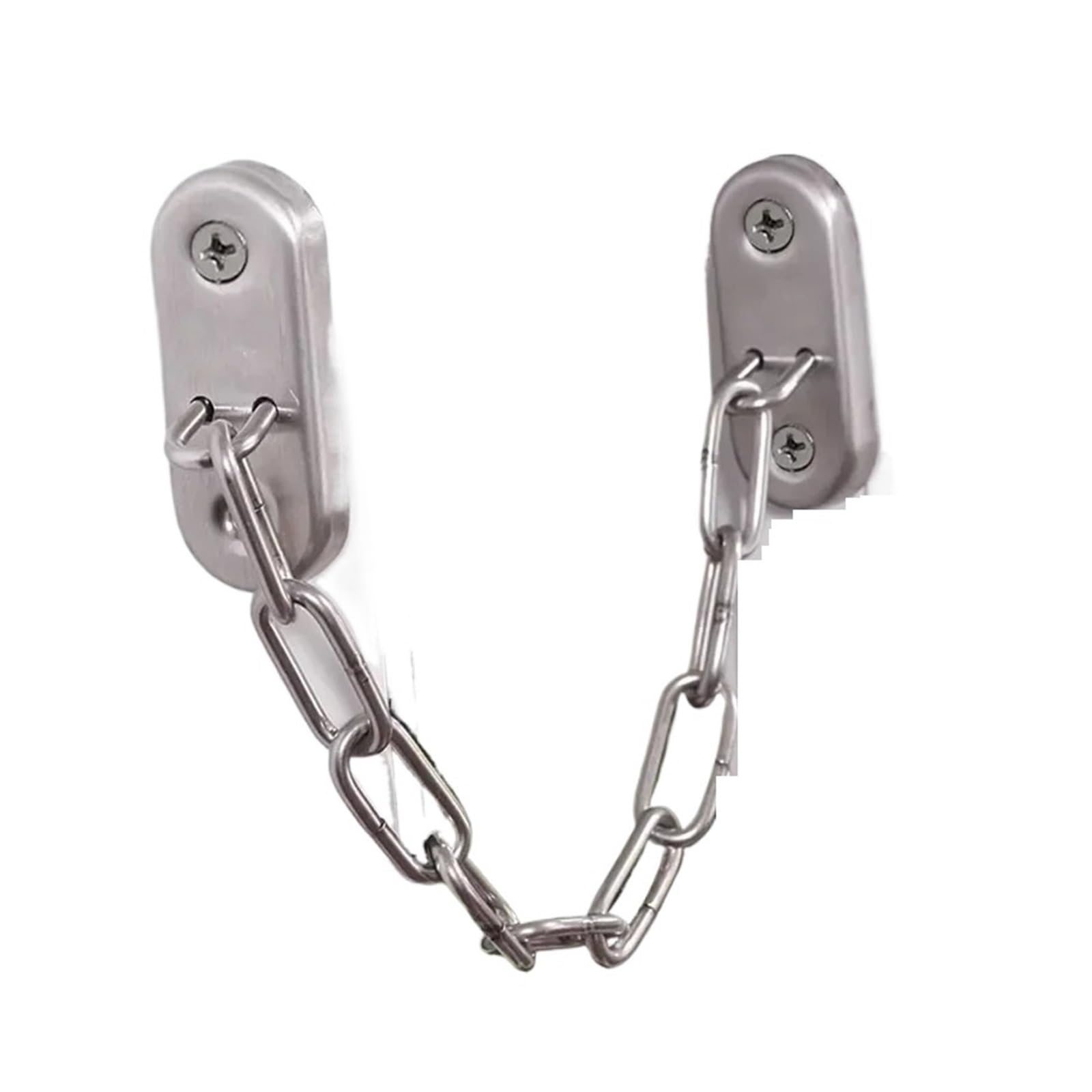 Stainless Steel Door Chain Lock Casement Window Limit Hotel for Door(Silver-S)