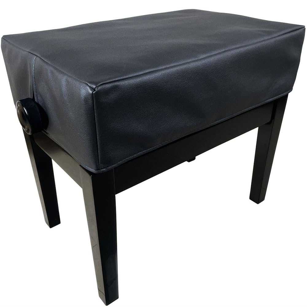 Abdeckung für Klavier Hocker Schwarz Klavierhocker Anti-Staub Stoff mit Löchern für Einzelsitz Pianobank, Universal Klavierbank Cover von Klavier, Flügel und E-Piano