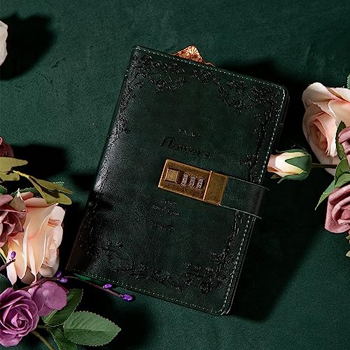Image of TIEFOSSI B6 Leather Journal Notebook With Combination Lock, Travel Sailor Writing Diary Personal Planner Organizers As Gift For Girls Boys Women, 7.87 X 5.51 In,240 Pages