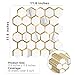 STICKGOO Hexagon Peel and Stick Backsplash Tile, Stick on Backsplash for Kitchen and Bathroom, White Marble Look PVC Mixed Metal Gold Self Adhesive Metal Mosaic Tiles(Sample, Seamless)