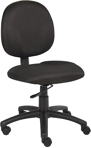Boss Office Products Silla de trabajo Dimond sin brazos en negro