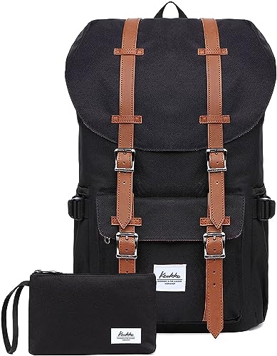 Price comparison product image KAUKKO Rucksack Studenten Backpack 17 Zoll für 15" Notebook Lässiger Daypacks Schüler Bag Wandern Casual Daypack,  47 cm,  22.4 liters