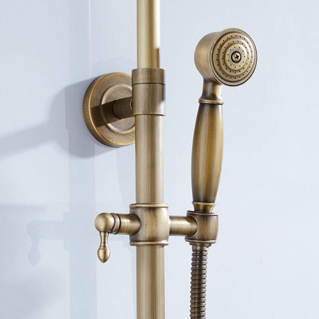 Mosiężny zestaw prysznicowy w stylu retro, regulowany system deszczownicy, 82112 cm, 150 cm, wąż klasyczny, deszczownica, elegancka armatura łazienkowa dla luksusowego doświadczenia