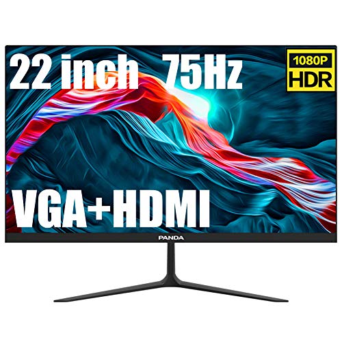 22 Zoll IPS PC Monitor, 1,5 Mm Ultra-Schmale Lünette, Full HD (1920 X 1080), LED Hintergrundbeleuchtung, 75 Hz, 5 Ms Antwort, 99% Srgb