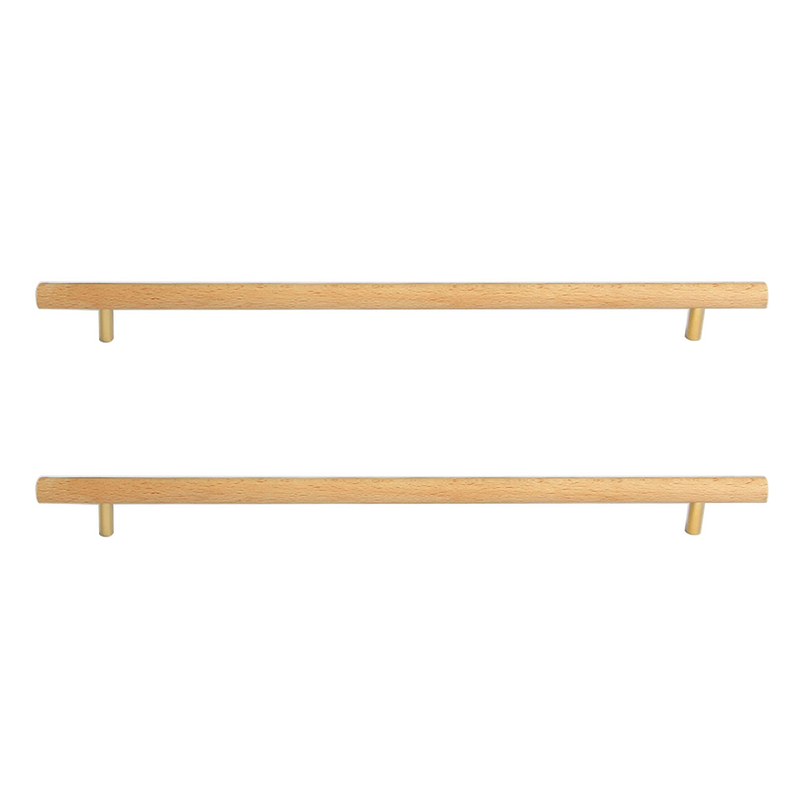 Tiradores de madera de haya, tiradores de muebles, tiradores de armario, tirador de puerta de armario para cajón de cocina, armario, herrajes modernos sólidos, tiradores de muebles de baño, 2 piezas (