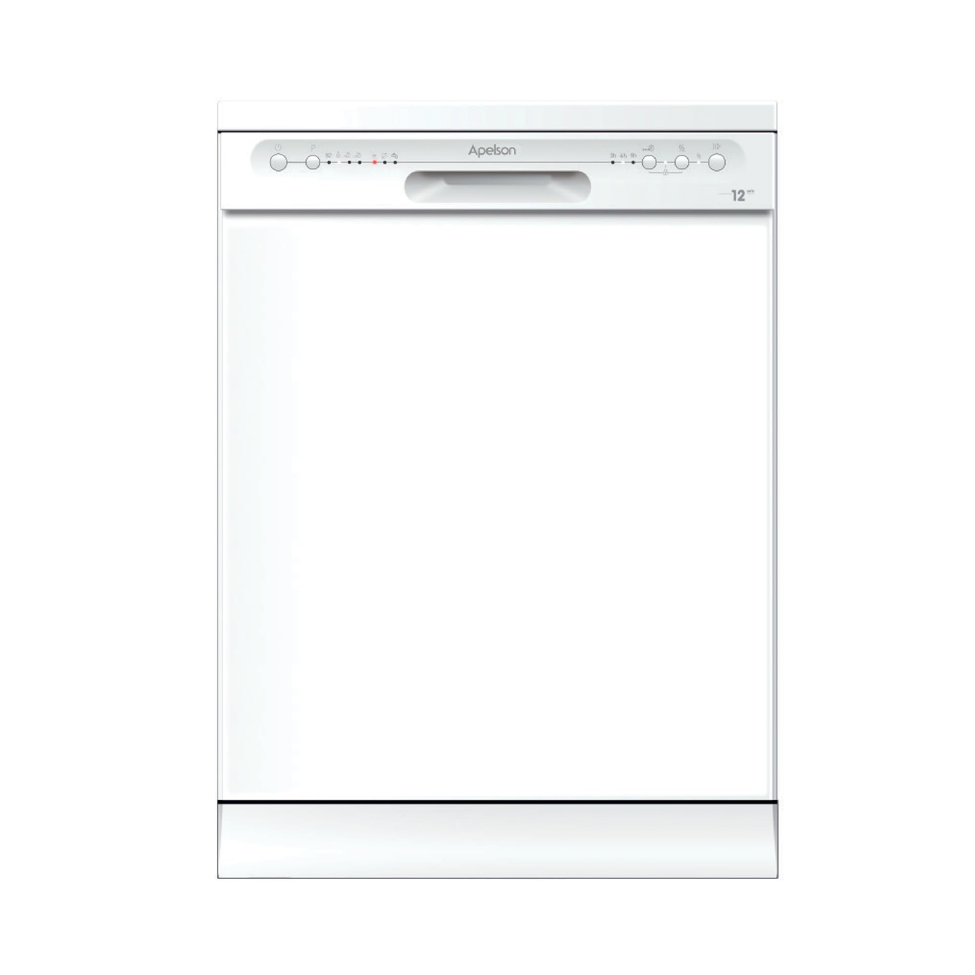 Apelson Lavavajillas Libre Instalación ALV-6000 WH, 60cm 12 Cubiertos, 4 Programas, Express 90’ y Rápido 30’, Media Carga, Programación Diferida 3-9 h, Smart Inox