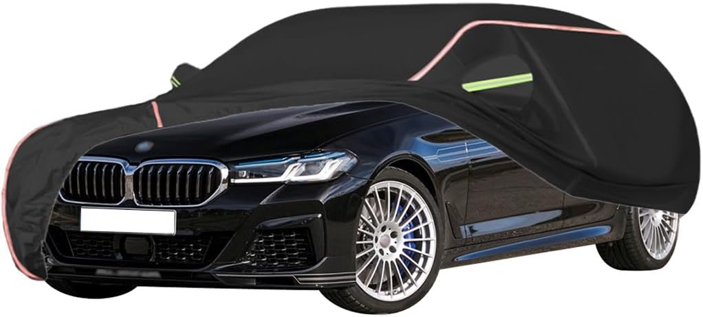 WOLWES Car Cover are Suitable for Alpina D5 Touring All-Weather Windproof, Snowproof, Rainproof, UV-Protected and Breathable All-Season Universal with Side Door Zip Oxford Cloth Car Cover (Color : Bl