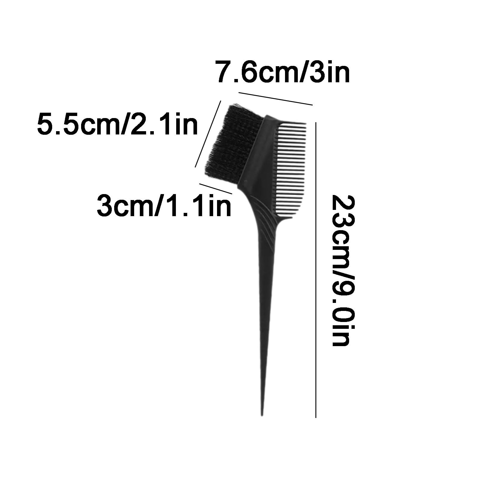 Léger Peigne en plastique for coloration et coiffure, brosse démêlante multifonctionnelle, peigne à queue pointue et douce multifonctionnel(Svart,2 pcs)