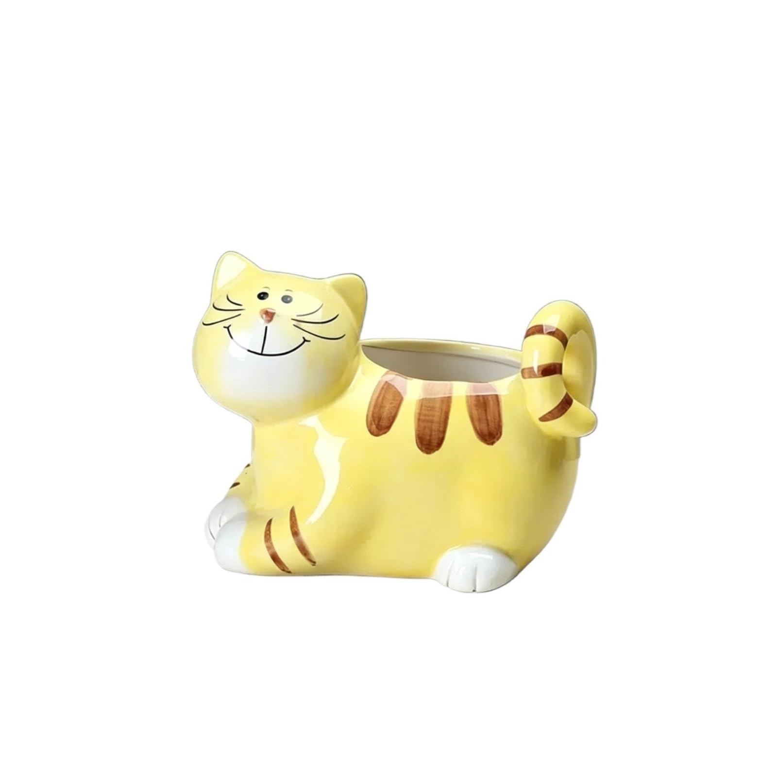 LFWFTPFKE rustic Creative Ceramic Cat Flower Pot/plants/flowers/bonsai Watering For Succulents for indoor use(B)