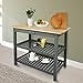 Casual Home Kitchen Island with Solid American Hardwood Top, Slate Gray, 40