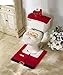EUBEST New HOT Happy Santa Toilet Seat Cover and Rug Bathroom Set for Christmas Decoration
