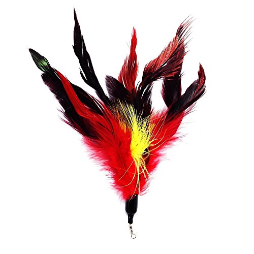 8 Stück Katzenspielzeug Feder, Katzenangel Ersatzfedern Anhänger Federn Katzen Spielzeug für Katze – Bild 4
