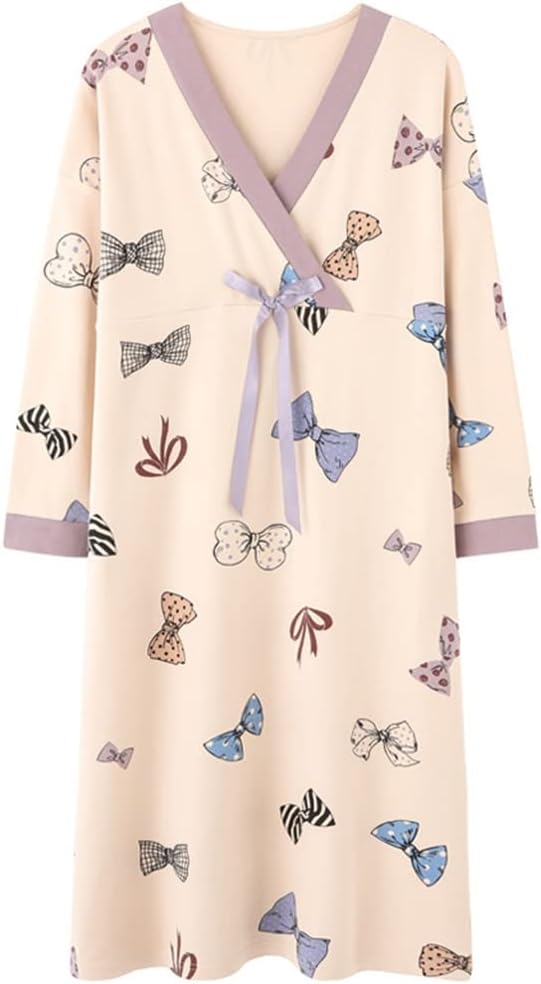Women Nightgown Dress Home Clothes Nightdress for Summer Comfortable Sleepwear Daily Sleep Lounge Nightwear