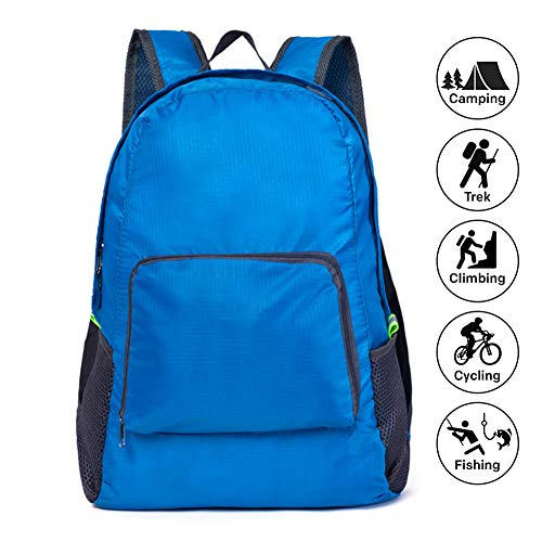 BAIBEI Mochila de Senderismo Ultraligera  tamaño pequeño  Plegable  Resistente al Agua
