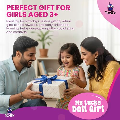 Image of Dolls for Girls with Cute Floral Dress and Movable Hand & Legs | Birthday Gift for Girls Pretend and Play Set (C15)| Doll with Accessories Toys for Kids 3+ Years